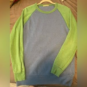 Alternative AA3202 Unisex Champ Color-
Blocked Fleece Crew-EcoTrRyl/Tru Grn -
M